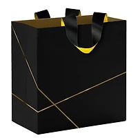 5.5" Gold Lines on Black Small Square Gift Bag for only USD 5.49 | Hallmark