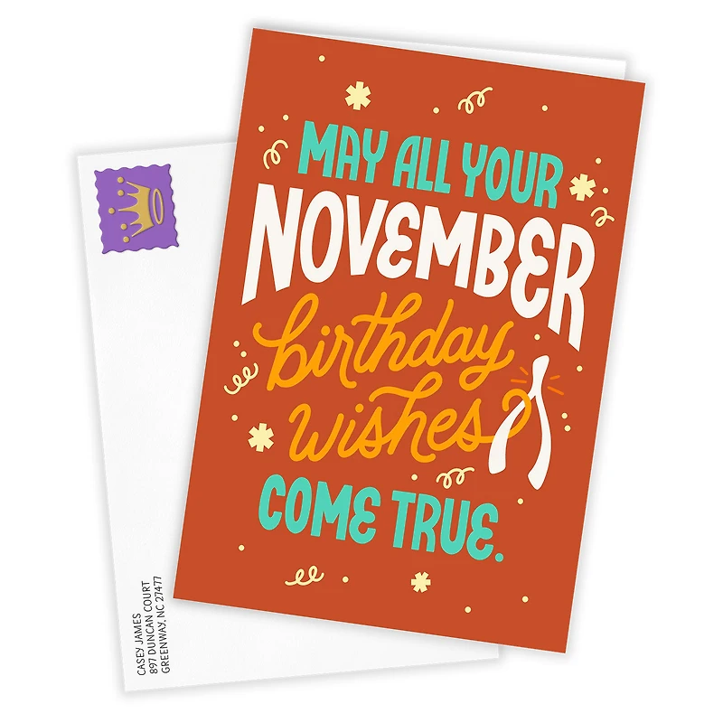 November Wishes Custom Birthday Card for only USD 4.99 | Hallmark