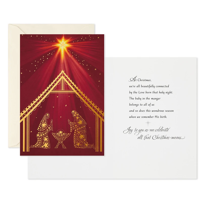 Gold Foil Nativity Boxed Christmas Cards, Pack of 16 for only USD 9.99 | Hallmark