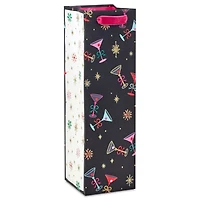 13" Lacey Chabert Collection Tiny Tini Glasses on Black Christmas Wine Gift Bag for only USD 4.99 | Hallmark