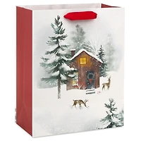 9.6" Cozy Cabin Scene Medium Holiday Gift Bag for only USD 3.49 | Hallmark