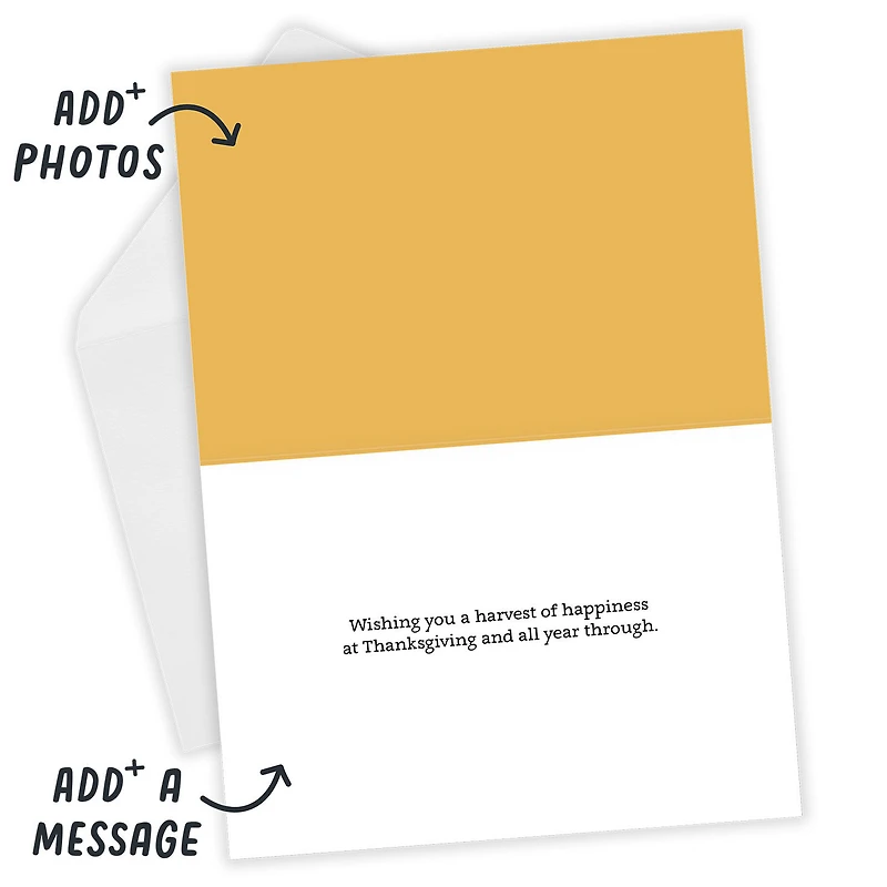 Harvest of Happiness Custom Thanksgiving Card for only USD 4.99 | Hallmark