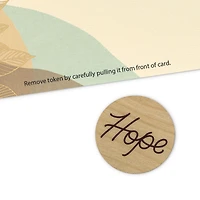 Love, Peace and Hope Encouragement Card With Wooden Token for only USD 8.99 | Hallmark