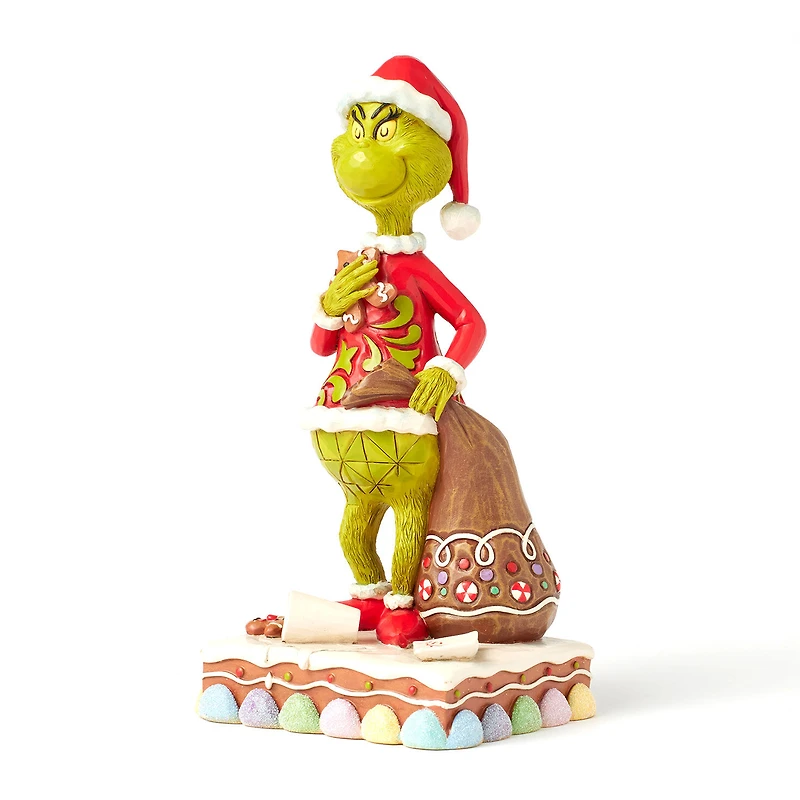Jim Shore Grinch With Presents Eating Gingerbread Figurine, 8" for only USD 69.99 | Hallmark