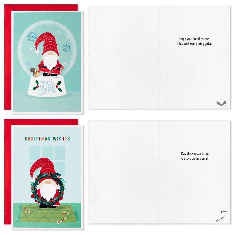 Gnome Holiday Fun Boxed Christmas Cards Assortment, Pack of 16 for only USD 9.99 | Hallmark