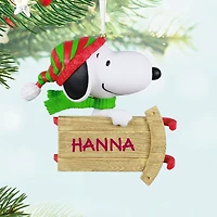 The Peanuts® Gang Sledding With Snoopy Personalized Ornament, Custom Text for only USD 31.99 | Hallmark