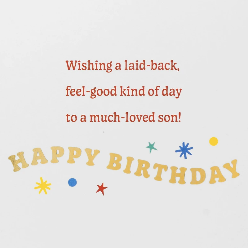 Peanuts® Snoopy Laid-Back Day for a Much Loved Son Birthday Card for only USD 6.99 | Hallmark