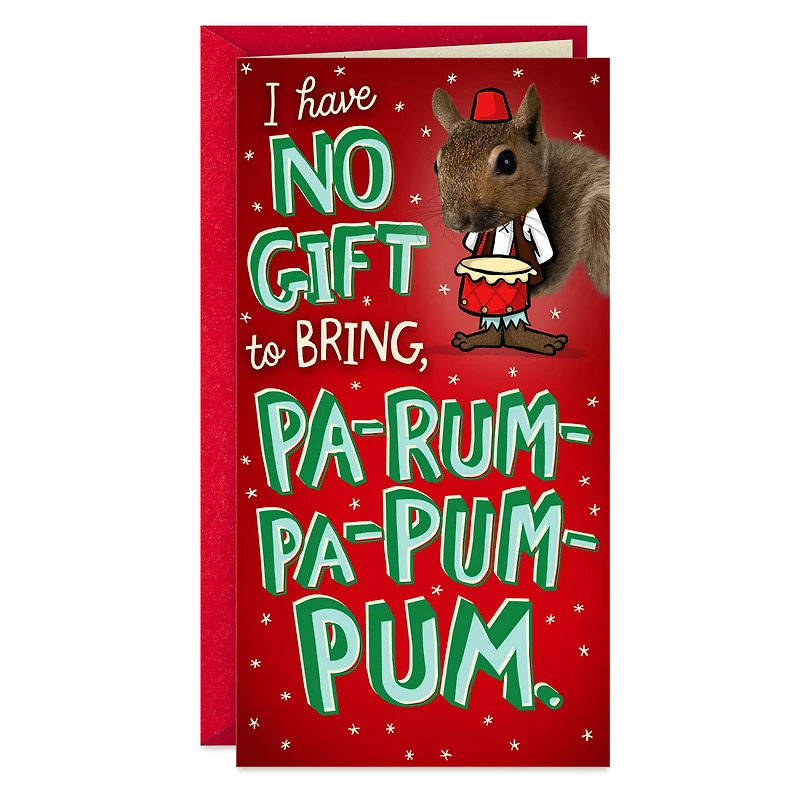 No Gift to Bring Pa-Rum-Pa-Pum-Pum Funny Pop-Up Money-Holder Christmas Card for only USD 4.99 | Hallmark