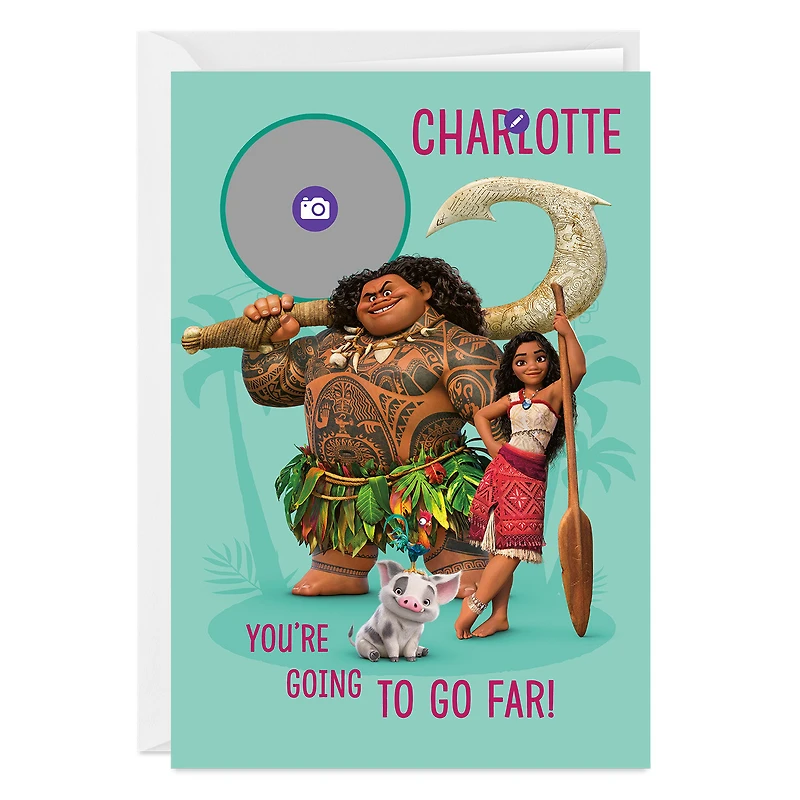 Disney Moana and Maui You'll Go Far Custom Birthday Card for only USD 4.99 | Hallmark