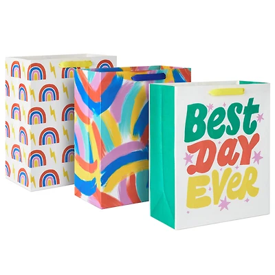 13" Best Day Ever 3-Pack Assorted Large Birthday Gift Bag Bundle for only USD 8.99 | Hallmark