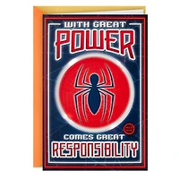 Marvel Spider-Man Power and Responsibility Musical Birthday Card With Light for only USD 9.59 | Hallmark