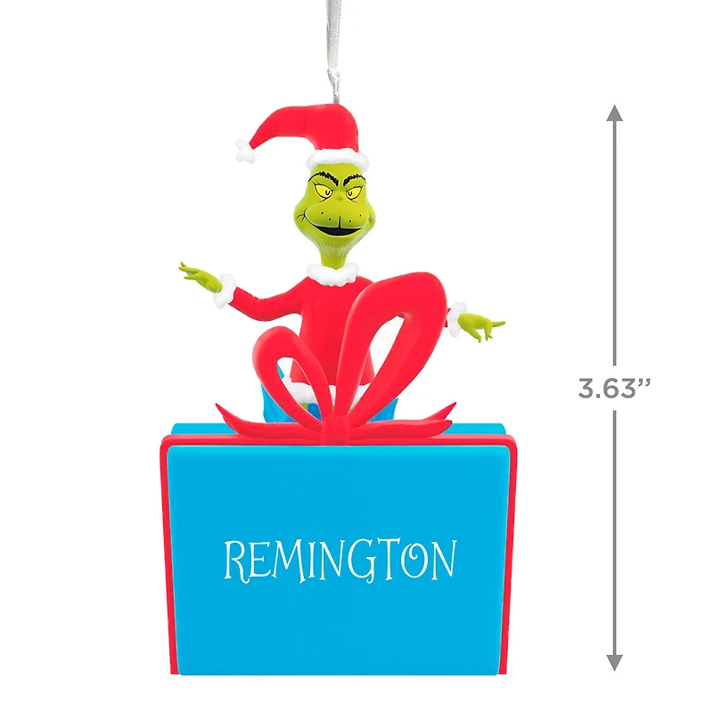 Dr. Seuss's How the Grinch Stole Christmas!™ on Present Personalized Ornament, Custom Text for only USD 30.99 | Hallmark