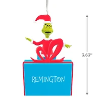 Dr. Seuss's How the Grinch Stole Christmas!™ on Present Personalized Ornament, Custom Text for only USD 30.99 | Hallmark