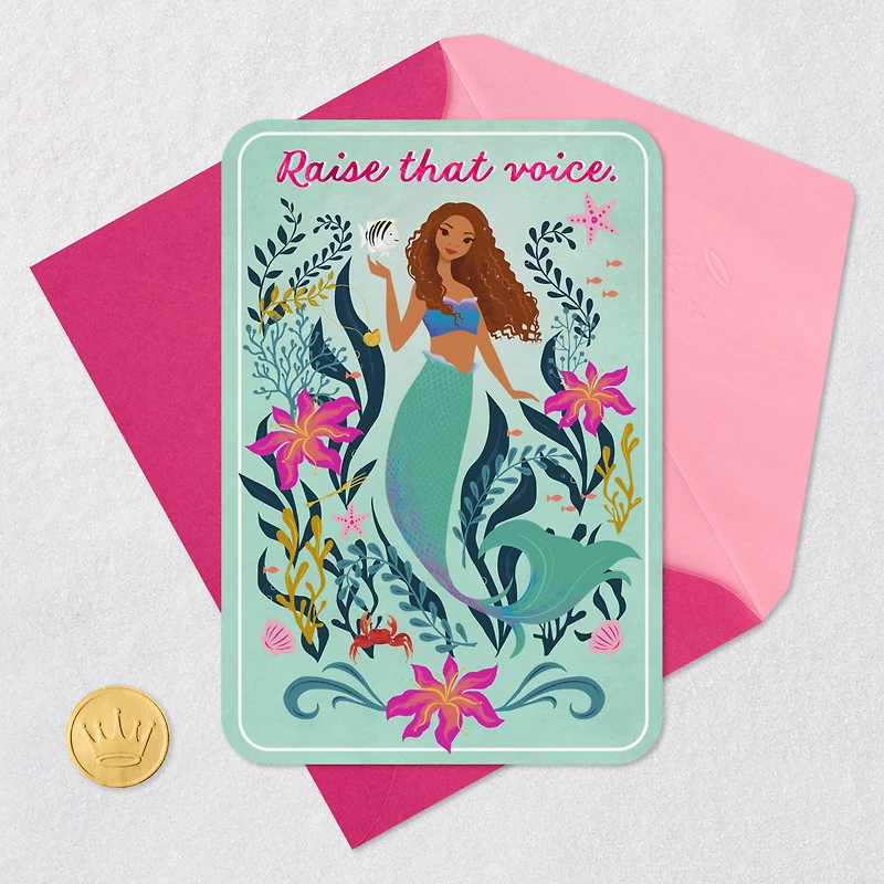 Disney The Little Mermaid Raise That Voice Birthday Card for only USD 2.99 | Hallmark
