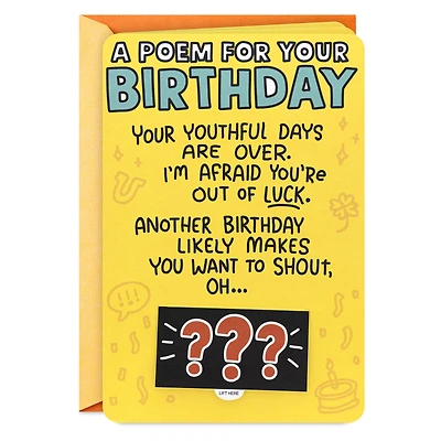 A Poem for Your Birthday Funny Lift-the-Flap Birthday Card for only USD 5.99 | Hallmark