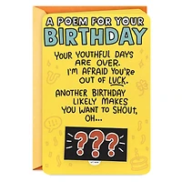 A Poem for Your Birthday Funny Lift-the-Flap Birthday Card for only USD 5.99 | Hallmark