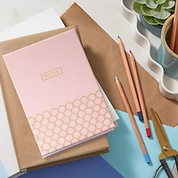 Pink and Gold Honeycomb Faux Leather Large List Pad for only USD 19.99 | Hallmark
