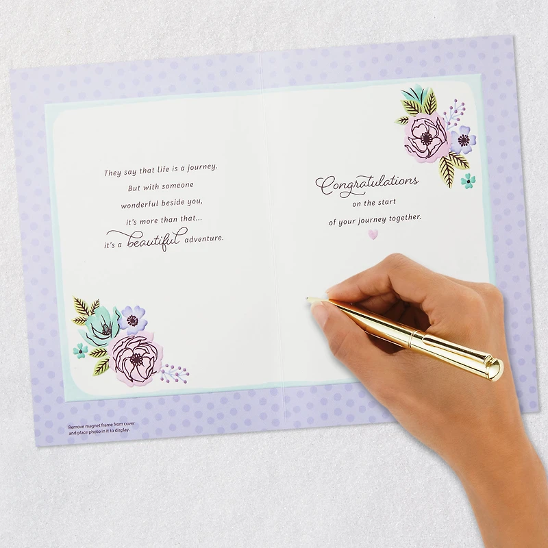 Life Is a Beautiful Adventure Wedding Card With Magnetic Photo Frame for only USD 9.99 | Hallmark