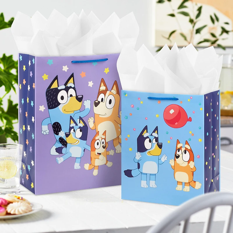 Bluey Party Fun 2-Pack Birthday Gift Bag Bundle for only USD 8.99 | Hallmark