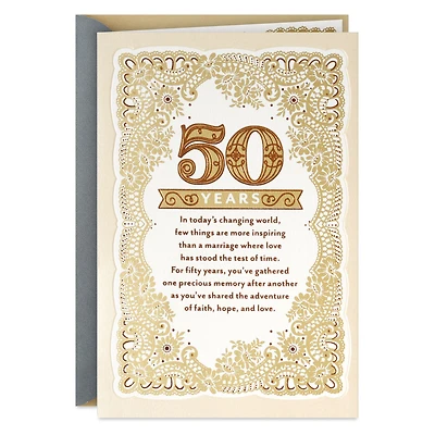 God's Gift of Enduring Love Religious 50th Anniversary Card for Couple for only USD 5.59 | Hallmark