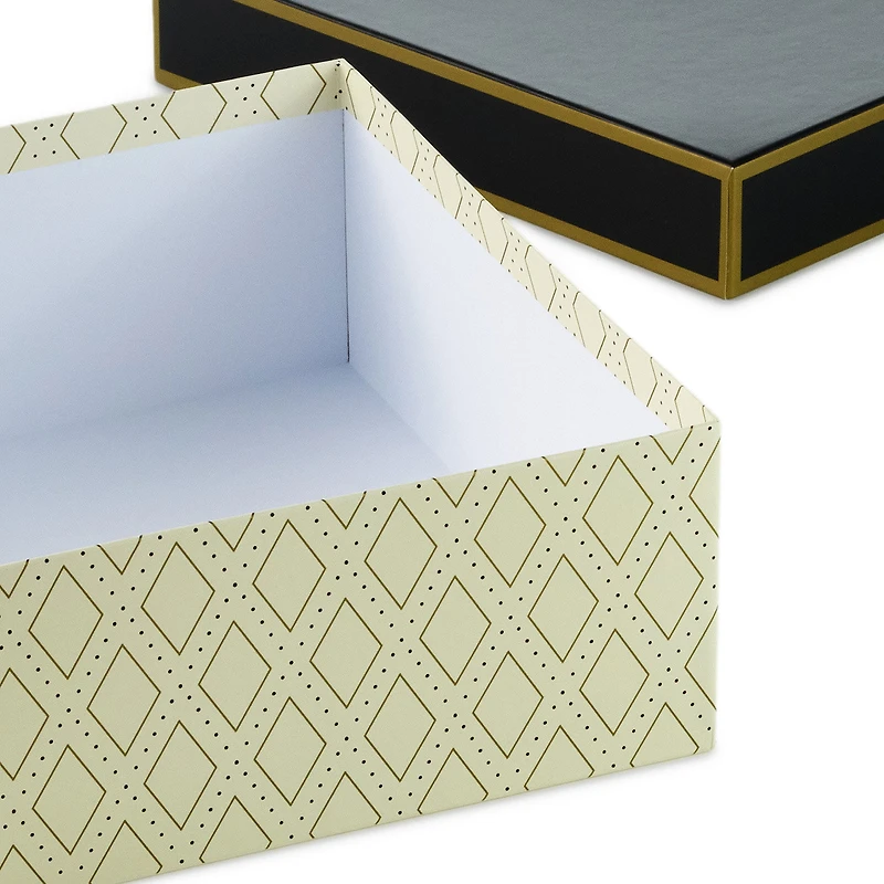 10" Square Gold Diamonds on Cream Gift Box for only USD 10.99 | Hallmark