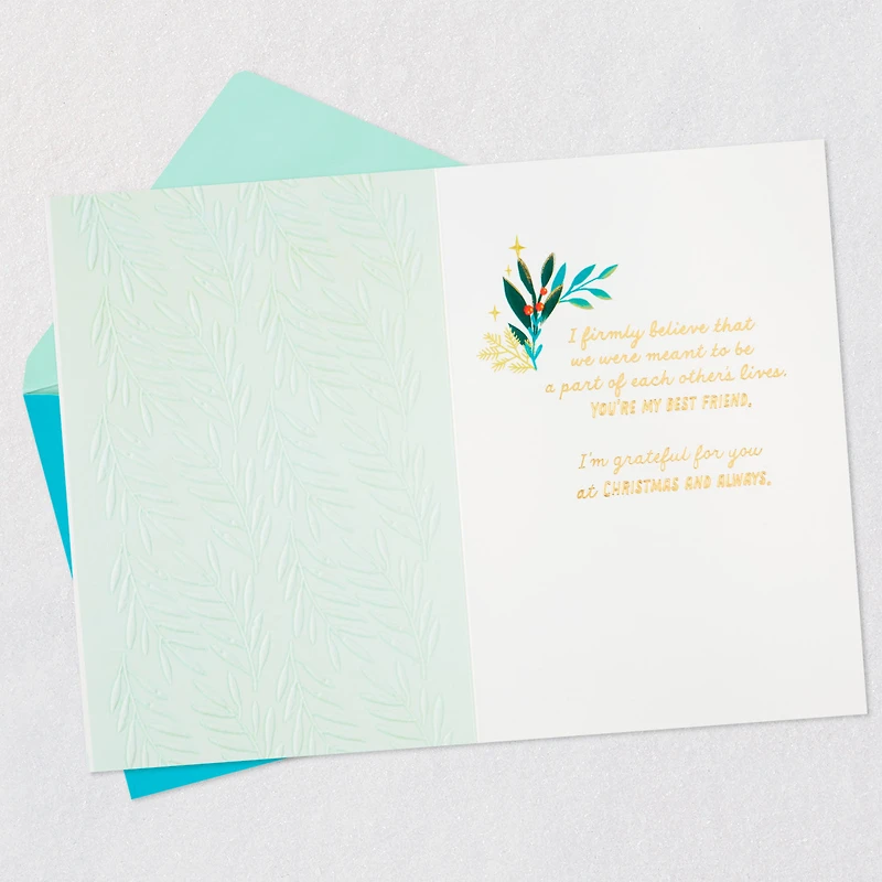 Meant to Be Part of Each Other's Lives Christmas Card for Best Friend for only USD 4.59 | Hallmark