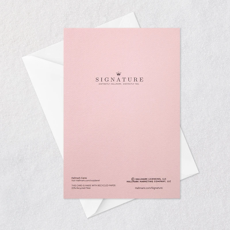 White Flowers on Blush Pink Blank Card for only USD 7.59 | Hallmark