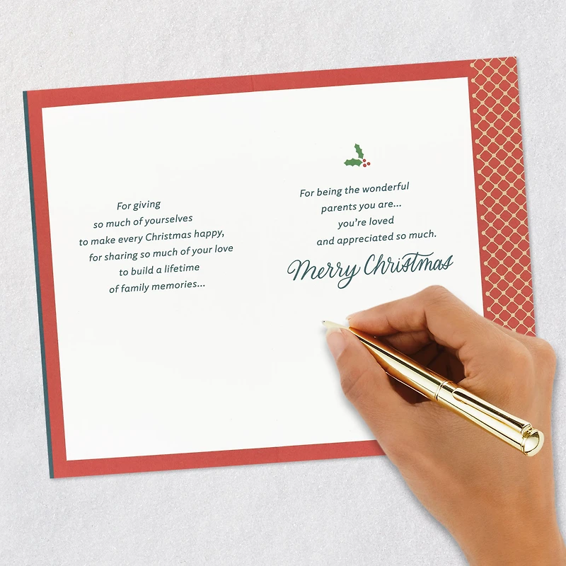 You're Loved and Appreciated Christmas Card for Mom and Dad From Us for only USD 5.99 | Hallmark