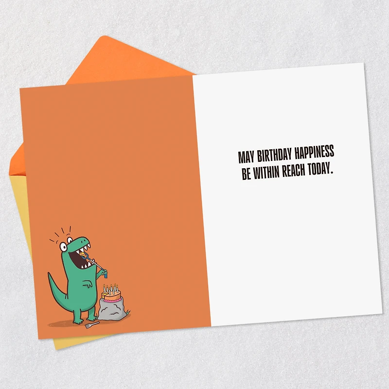 T-Rex Eating Cake Funny Birthday Card for only USD 3.99 | Hallmark