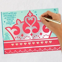 Disney Princess Christmas Card for Granddaughter With Crown and Stickers for only USD 6.59 | Hallmark