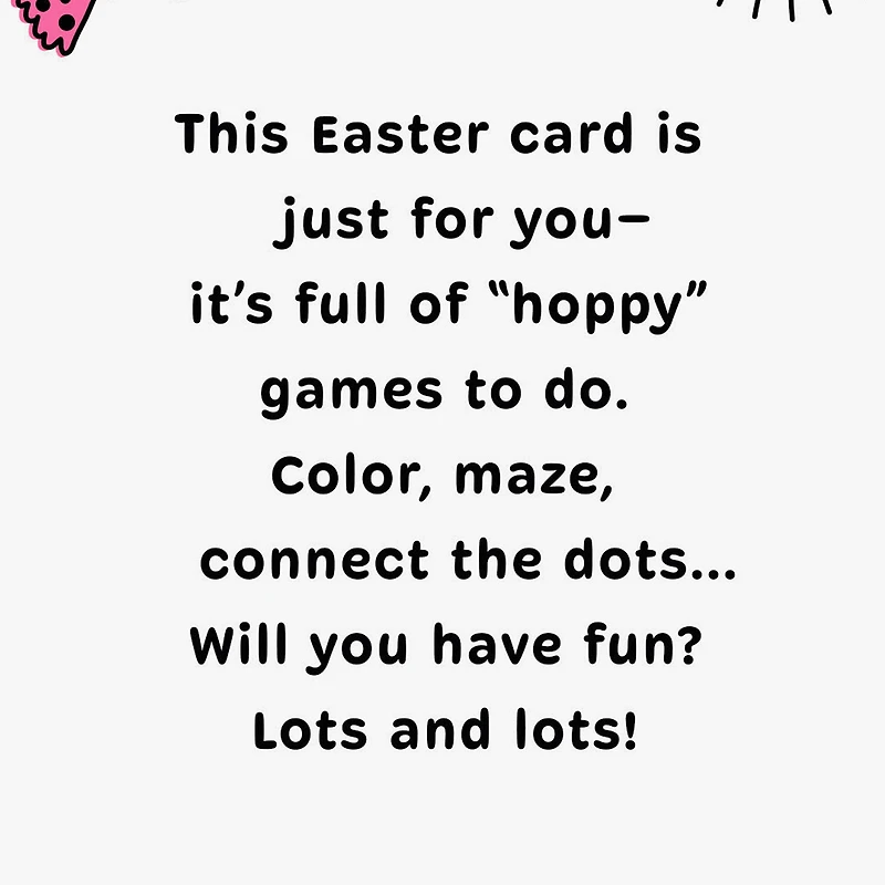 "Hoppy" Fun for You Easter Card With Activities for Kids for only USD 3.99 | Hallmark