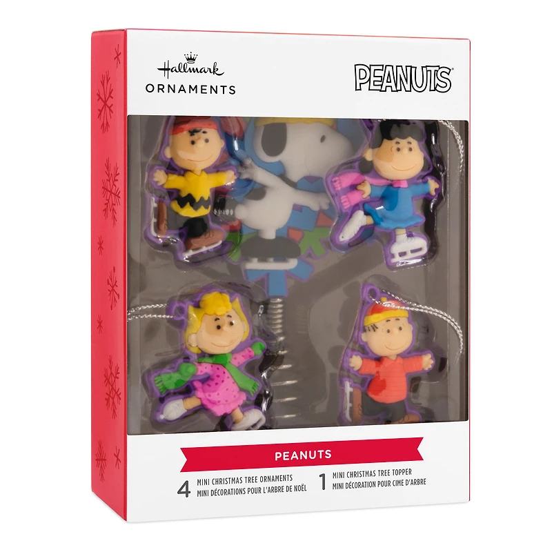 Mini Peanuts® Hallmark Tree Topper and Ornaments, Set of 5 for only USD 16.49 | Hallmark