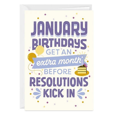 Celebrate Before January Resolutions Custom Birthday Card for only USD 4.99 | Hallmark