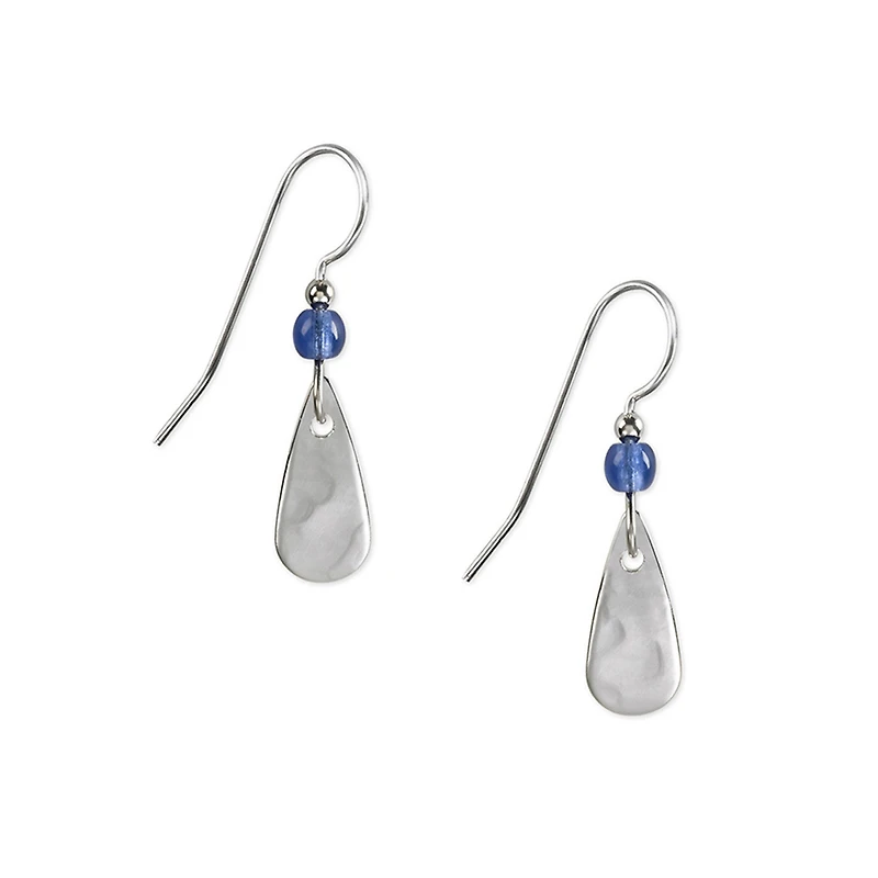 Silver Forest Blue Bead and Silver-Tone Metal Teardrop Earrings for only USD 17.00 | Hallmark