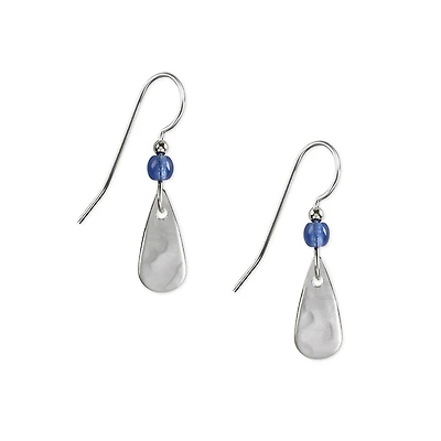 Silver Forest Blue Bead and Silver-Tone Metal Teardrop Earrings for only USD 17.00 | Hallmark