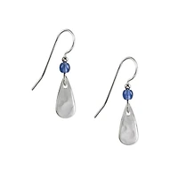 Silver Forest Blue Bead and Silver-Tone Metal Teardrop Earrings for only USD 17.00 | Hallmark