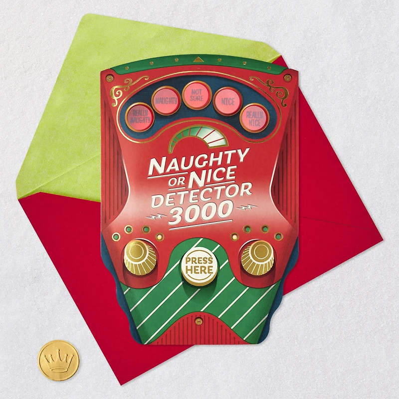 Naughty or Nice Detector Funny Christmas Card With Sound and Light for only USD 9.59 | Hallmark