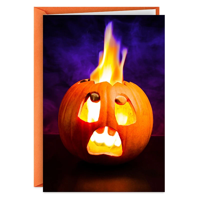 Lit Jack-o'-Lantern Funny Halloween Card for only USD 2.00 | Hallmark