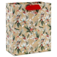 6.5" Holly and Berries on Kraft Small Holiday Gift Bag for only USD 2.49 | Hallmark