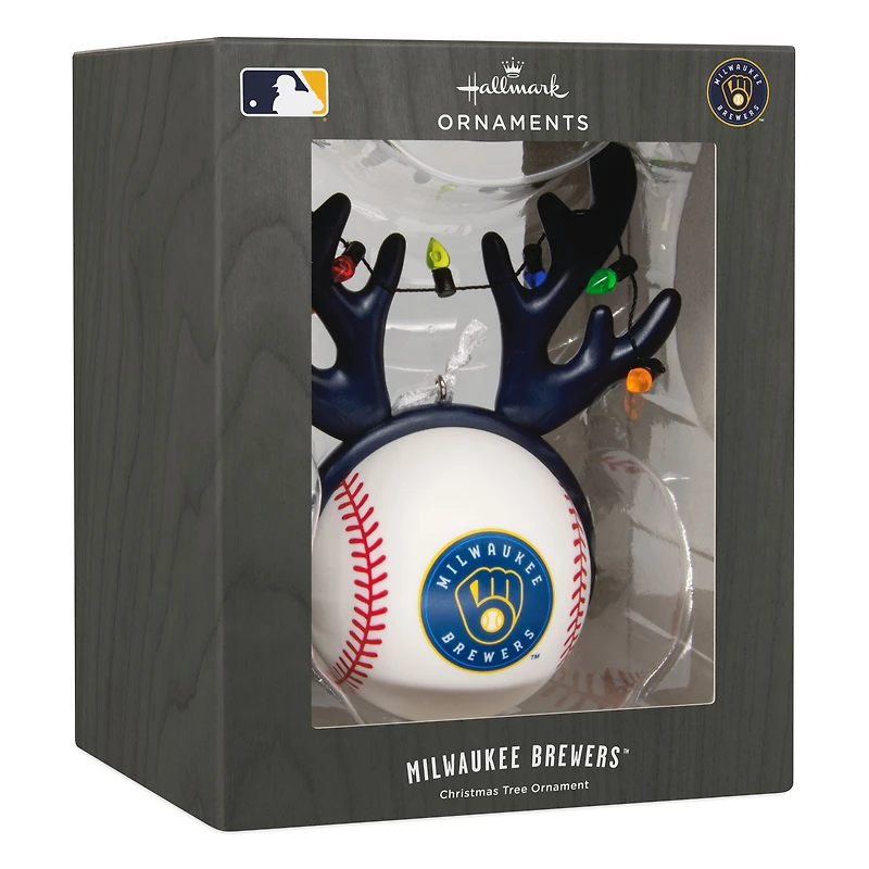MLB Milwaukee Brewers™ Reindeer Baseball Hallmark Ornament for only USD 12.99 | Hallmark
