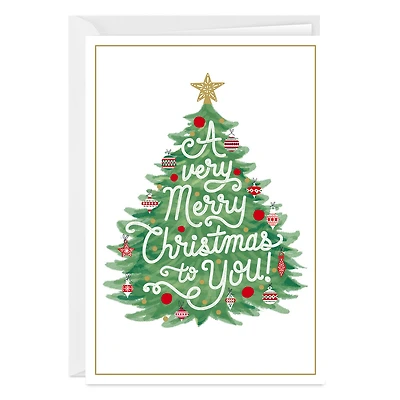 Merry Classic Tree Custom Christmas Card for only USD 4.99 | Hallmark