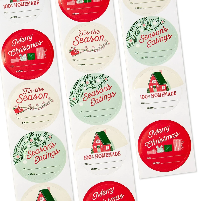 Made With Love Christmas Gift Tag Stickers, Roll of 27 for only USD 4.99 | Hallmark