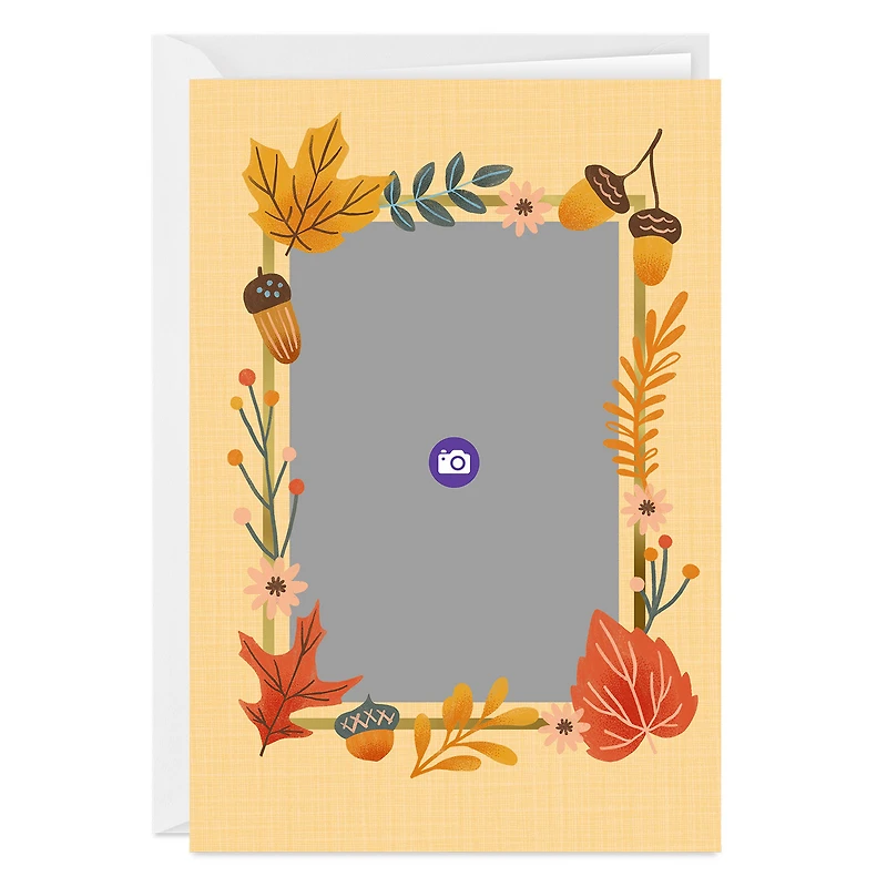 Fall Leaves Frame Custom Thanksgiving Card for only USD 4.99 | Hallmark