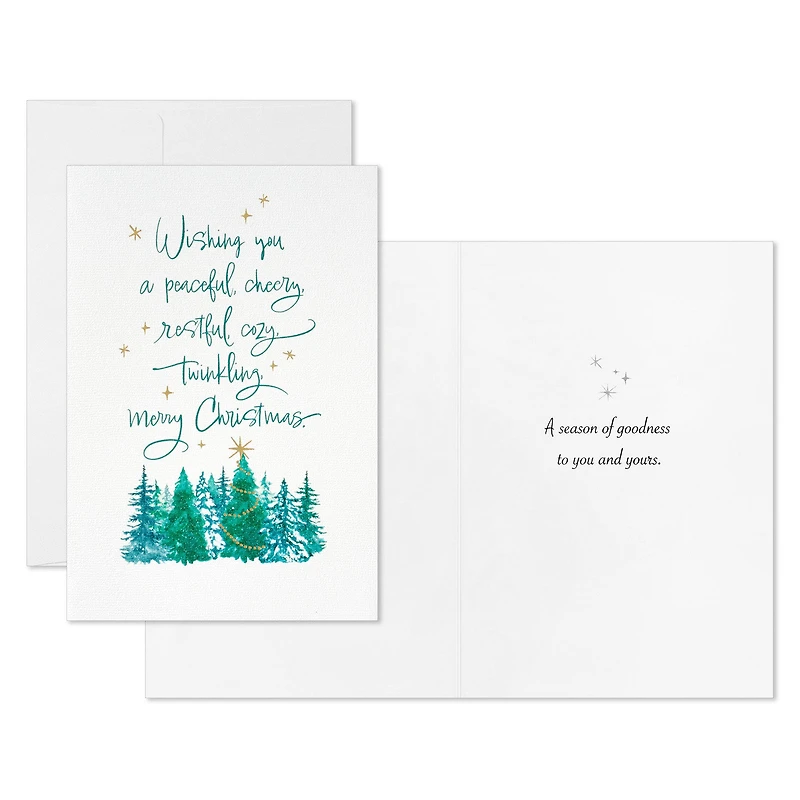 Peaceful Evergreens Boxed Christmas Cards, Pack of 16 for only USD 15.49 | Hallmark