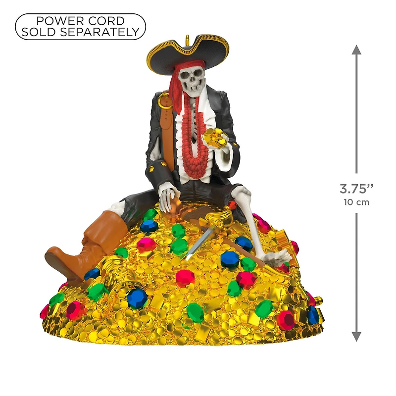 Disney Pirates of the Caribbean Collection Treasure Skeleton Ornament With Light and Sound for only USD 49.99 | Hallmark