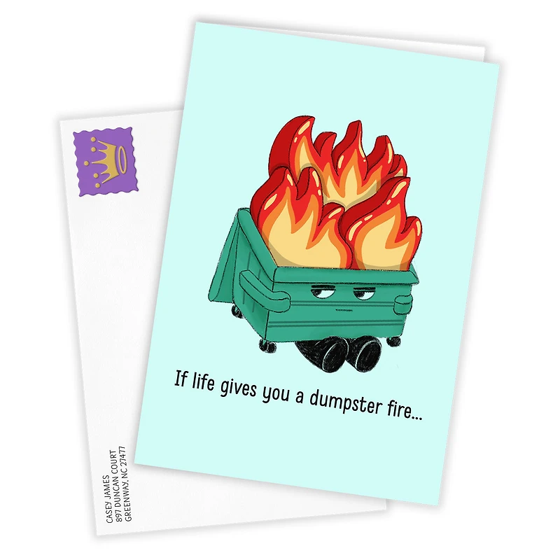 Dumpster Fire Funny Custom Card for only USD 4.99 | Hallmark