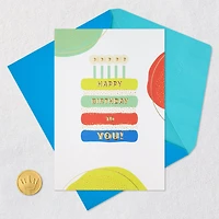 Colorful Striped Cake and Dots Birthday Card for only USD 4.99 | Hallmark