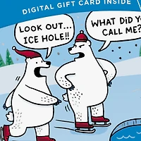 Ice Hole Skating Polar Bears Gift Card Greeting Funny Christmas Card for only USD 4.99 | Hallmark