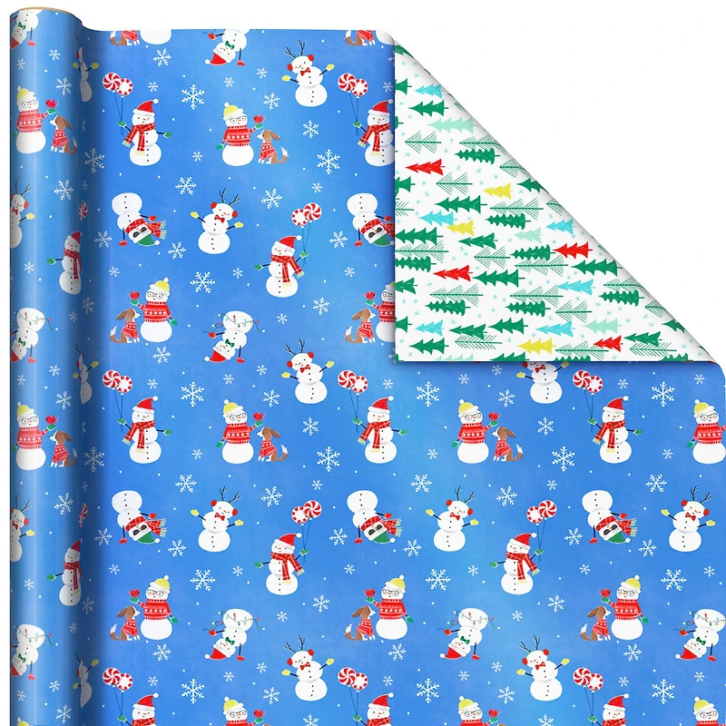Santa and Friends 3-Pack Reversible Christmas Wrapping Paper, 120 sq. ft. for only USD 16.99 | Hallmark