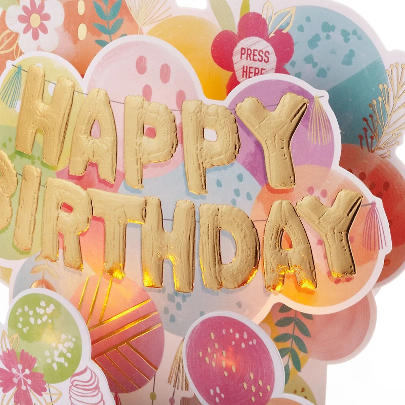 Balloons Musical 3D Pop-Up Birthday Card With Light for only USD 9.99 | Hallmark